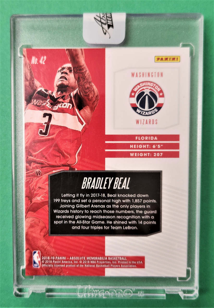 2018/19 Panini Absolute Memorabilia #42 Bradley Beal Rookie Card (Encased)