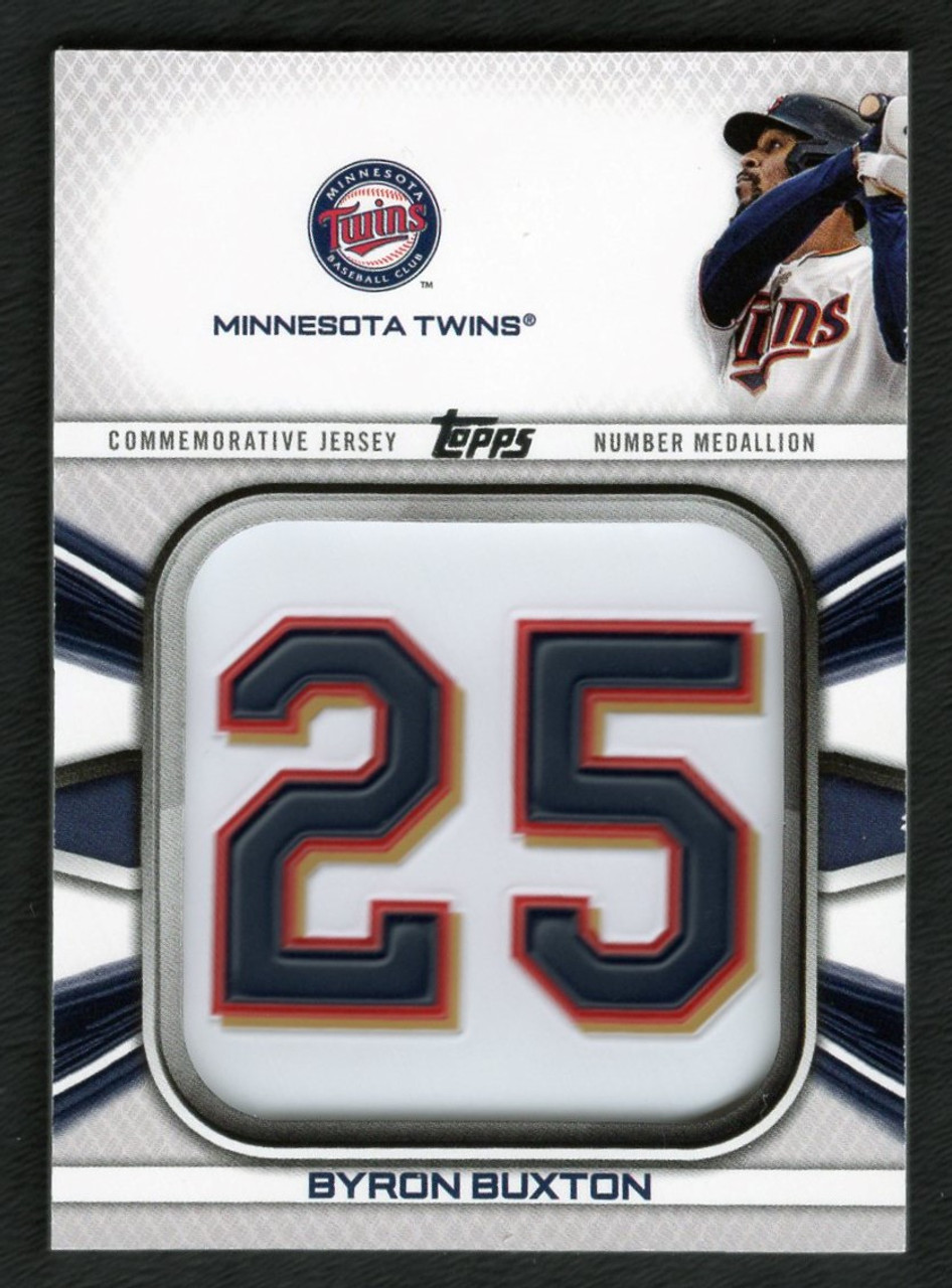 2022 Topps Series 1 #JNM-BBU Byron Buxton Jersey Number Medallion