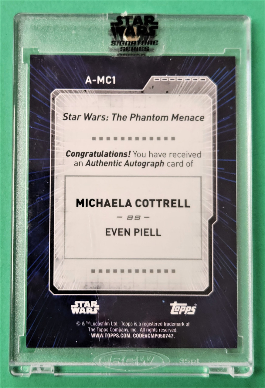 Topps Star Wars Signature Series #A-MC1 Michaela Cottrell as Even Piell Autograph (Encased)