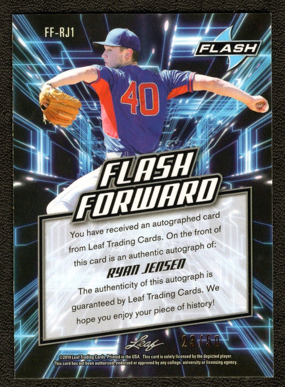 2019 Leaf Flash #FF-RJ1 Ryan Jensen Flash Forward Blue Autograph 23/50