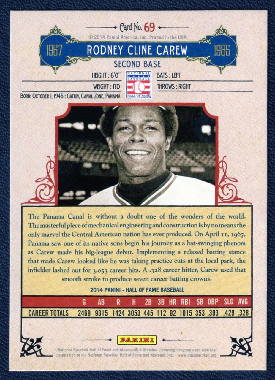2014 Panini Cooperstown #69 Rod Carew Red Parallel 22/50