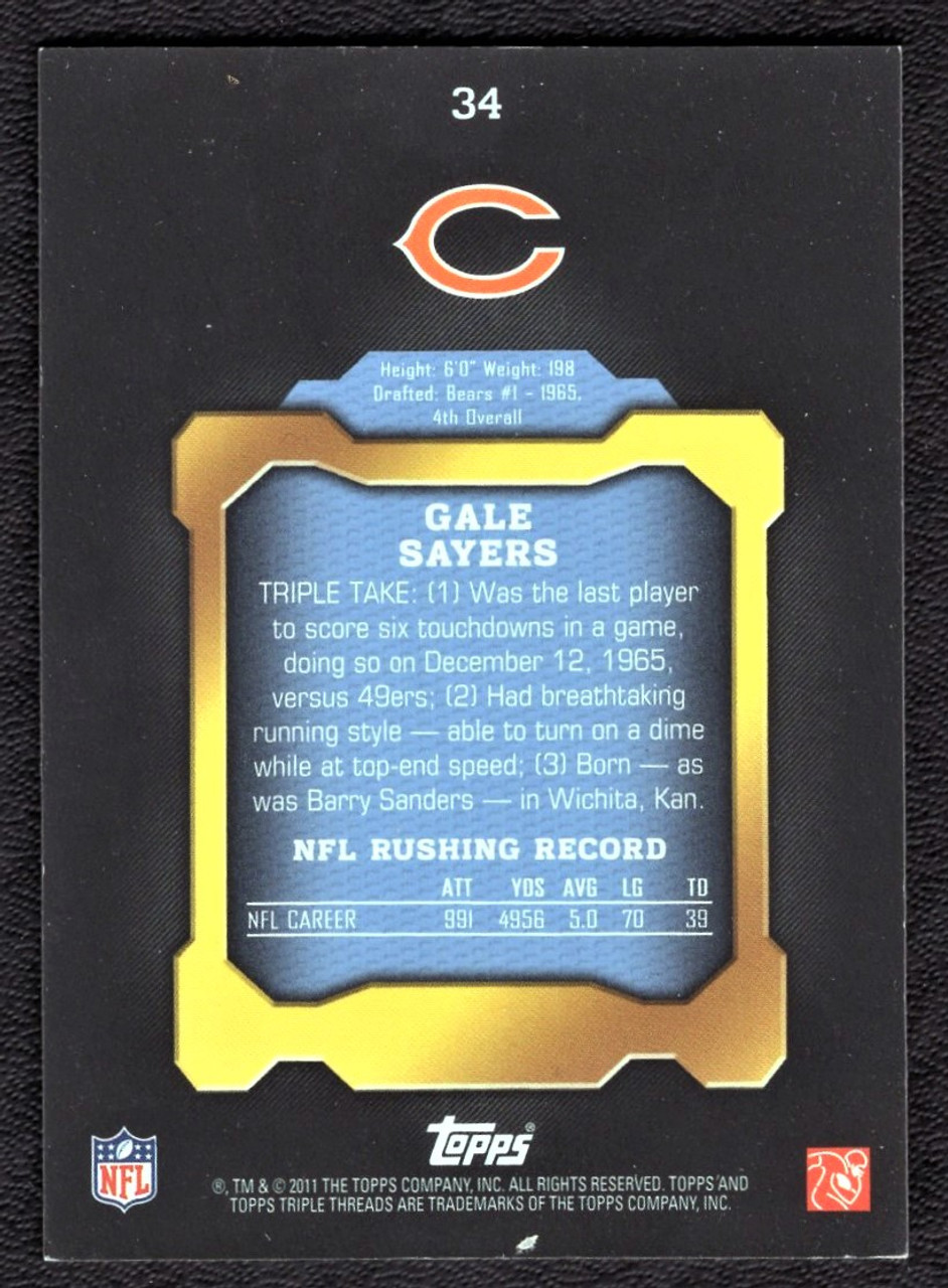 2011 Topps Triple Threads #34 Gale Sayers 932/999