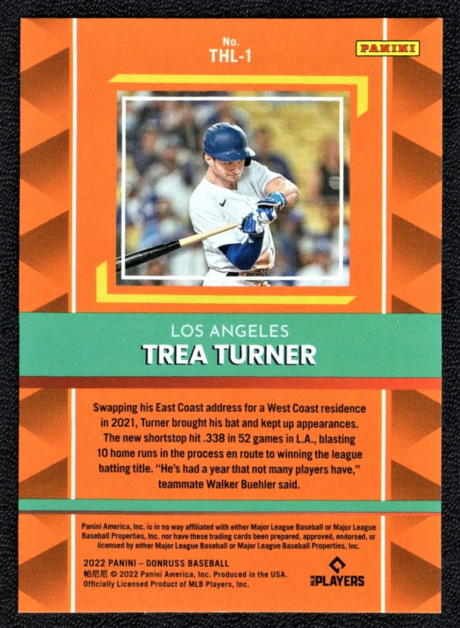 2022 Panini Donruss #THL-1 Trea Turner The Hit List 875/999