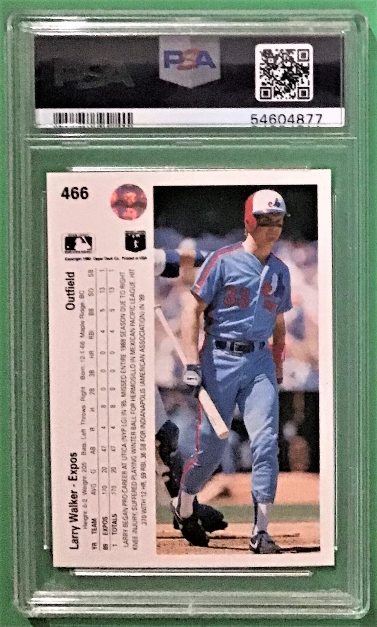 1990 Upper Deck #466 Larry Walker PSA 9