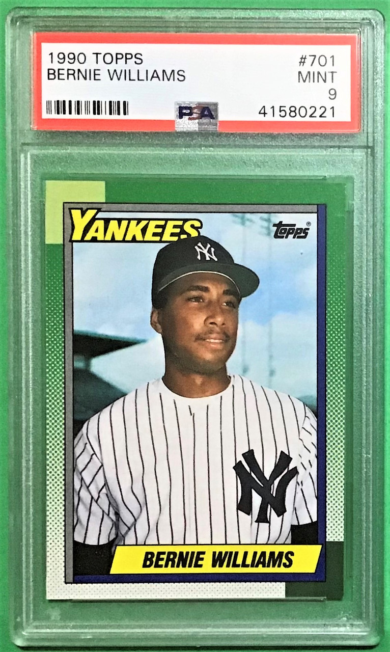 1990 Topps #701 Bernie Williams PSA 9 - The Baseball Card King, Inc.