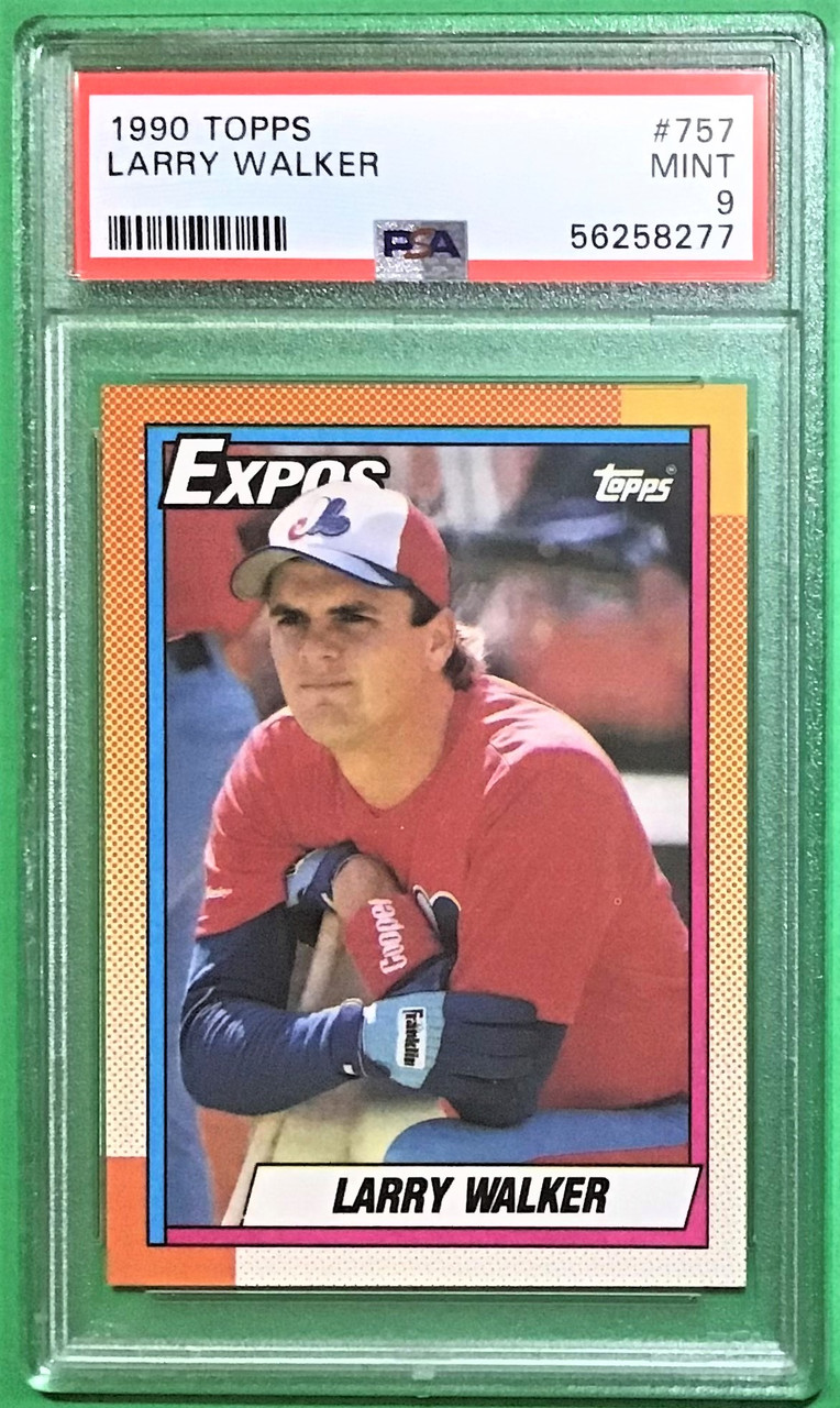 1990 Topps #757 Larry Walker PSA 9 - The Baseball Card King, Inc.