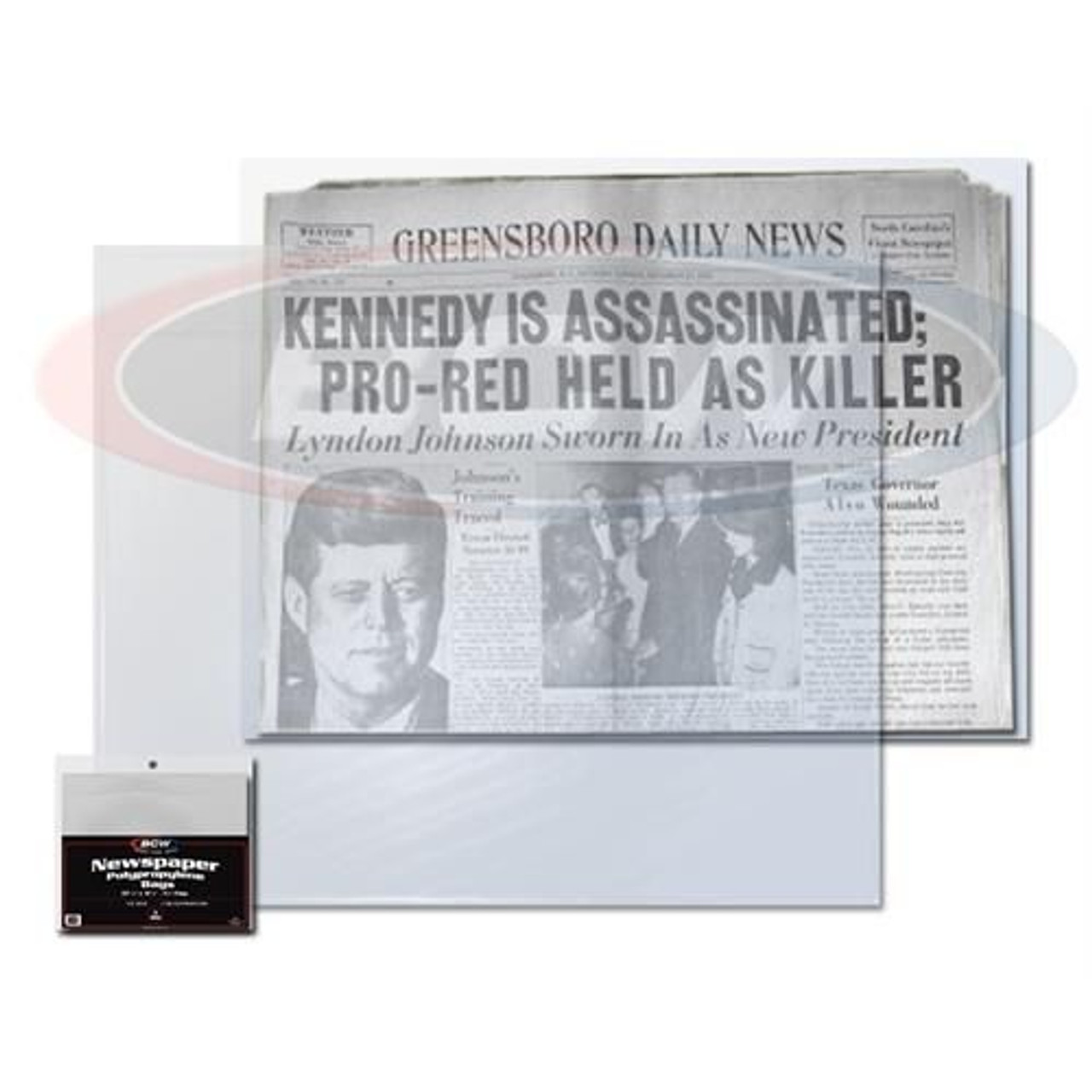 BCW Newspaper Bags 100ct Pack / Case of 10