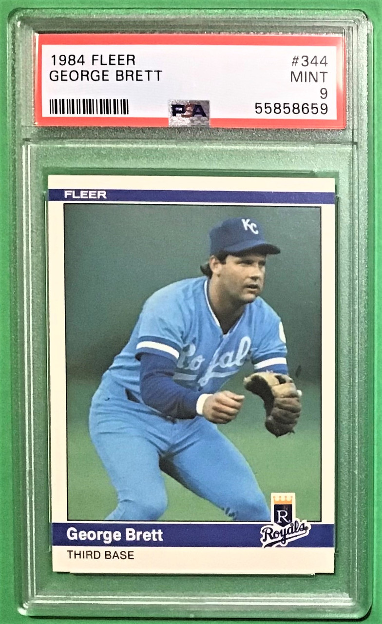 1984 Fleer #344 George Brett PSA 9