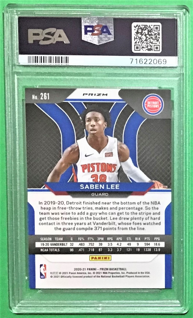 2020/21 Panini Prizm #261 Saben Lee Silver Prizm Rookie/RC PSA 10