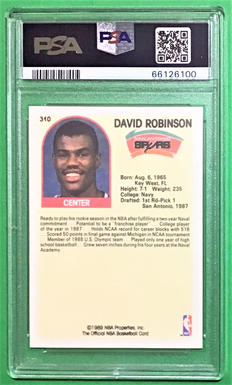 1989 Hoops #310 David Robinson PSA 9