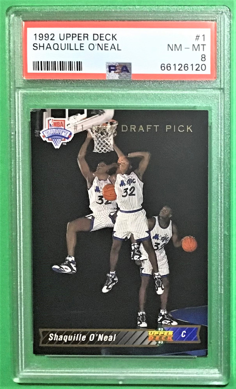 1992/93 Upper Deck #1 Shaquille O'Neal #1 Draft Pick PSA 8
