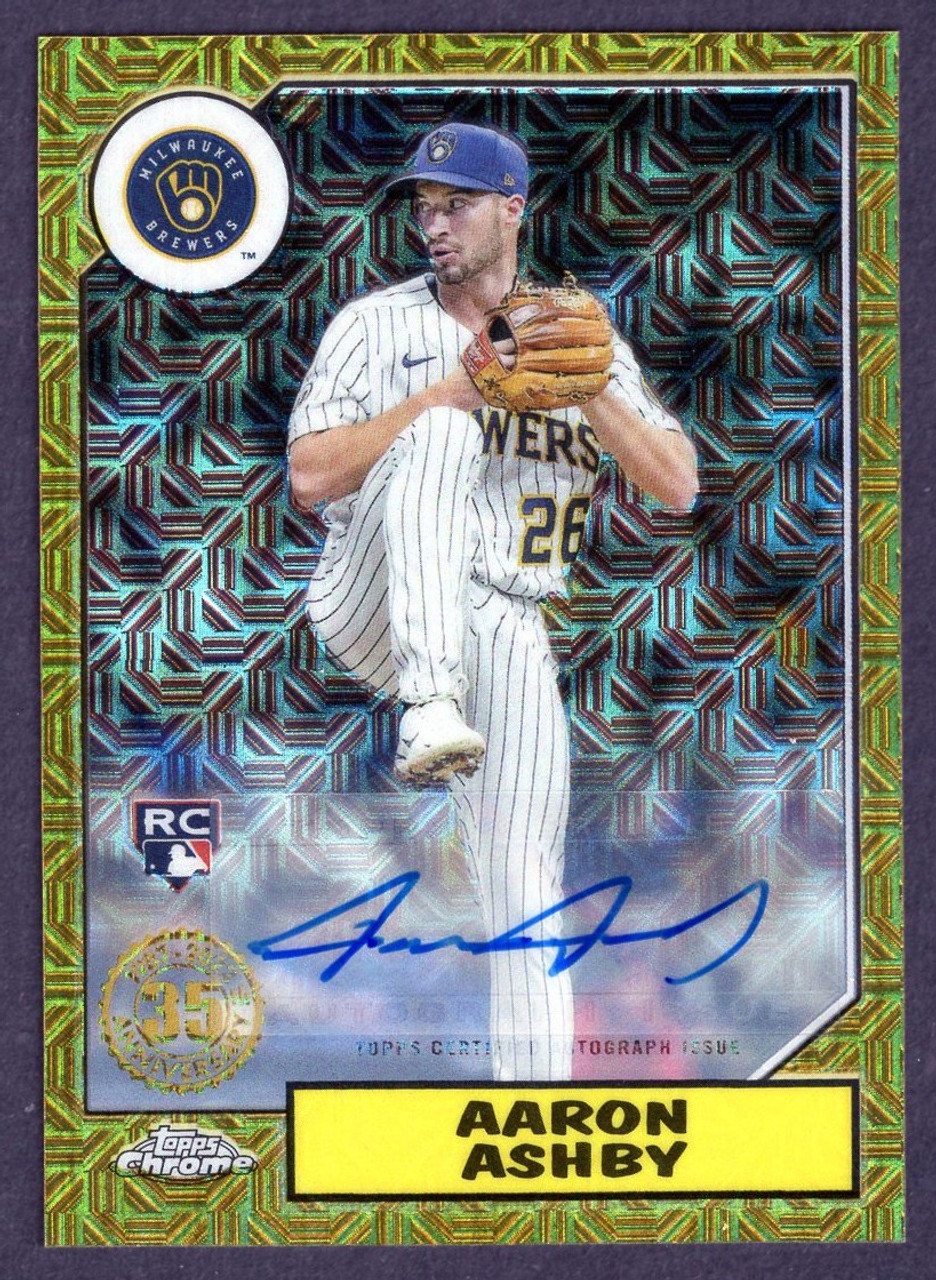 2022 Topps Series 2 #T87C2-39 Aaron Ashby Rookie Silver Pack Autograph Refractor 051/199