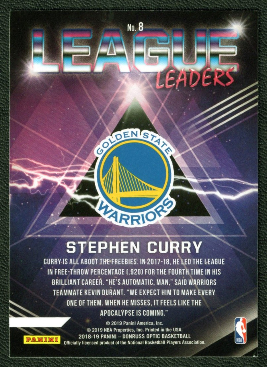 2017/18 Panini Donruss Optic #8 Stephen Curry League Leaders