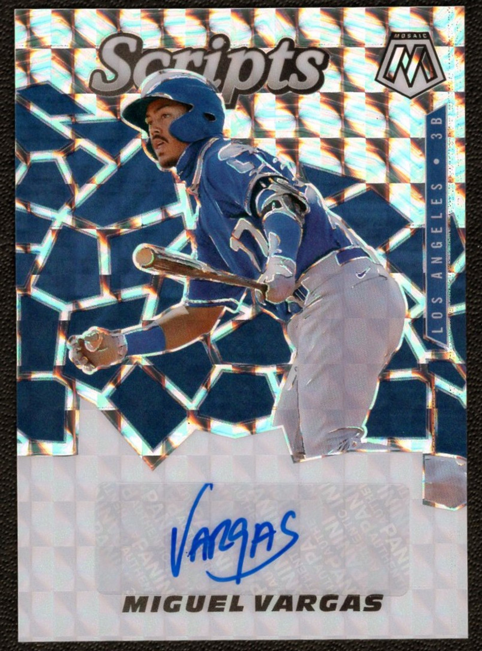 2021 Panini Mosaic #SCR-MV Miguel Vargas Scripts Prizm Autograph