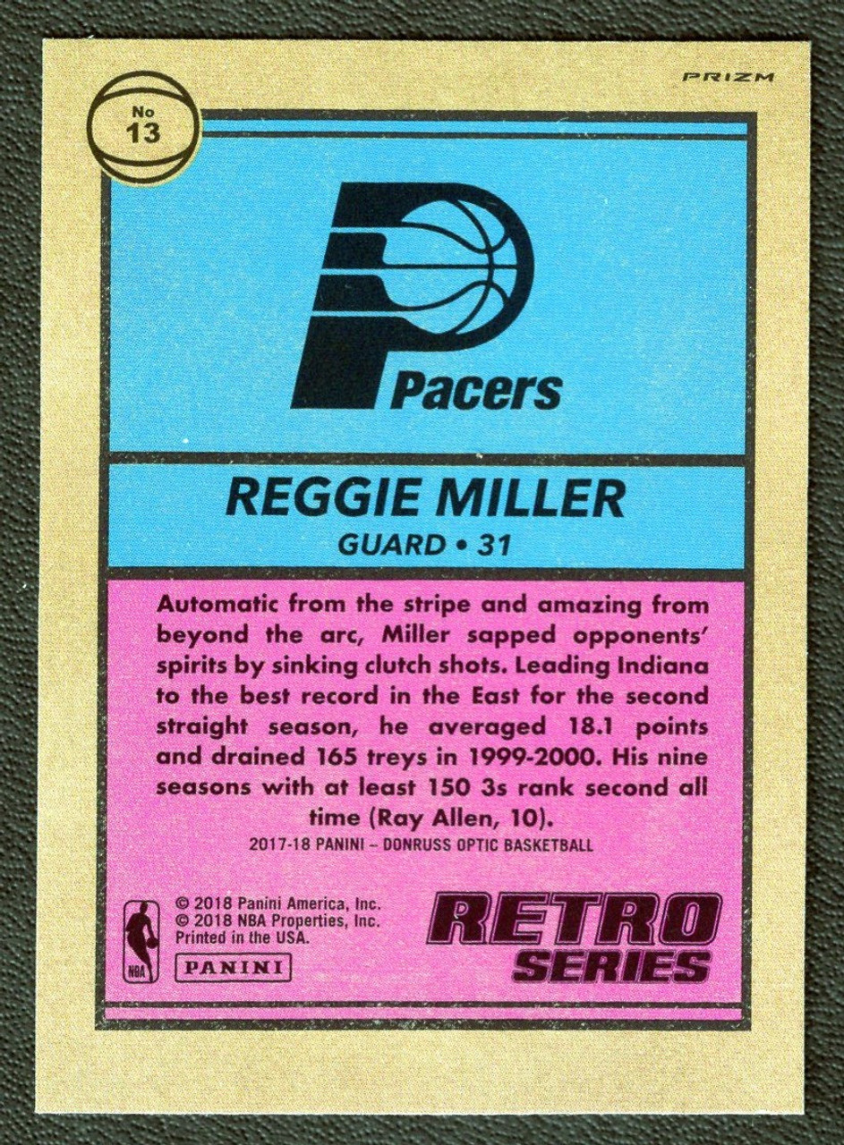 2017/18 Panini Donruss Optic #13  Reggie Miller Retro Series Prizm