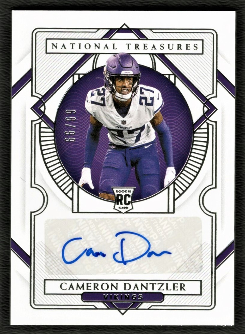 2020 Panini National Treasures #136 Cameron Dantzler Rookie Autograph 68/99