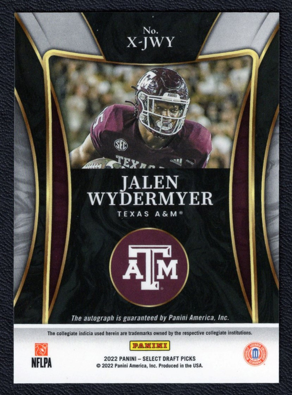 2022 Panini Select Draft Picks #X-JWY Jalen Wydermyer X-Factor Rookie Autograph