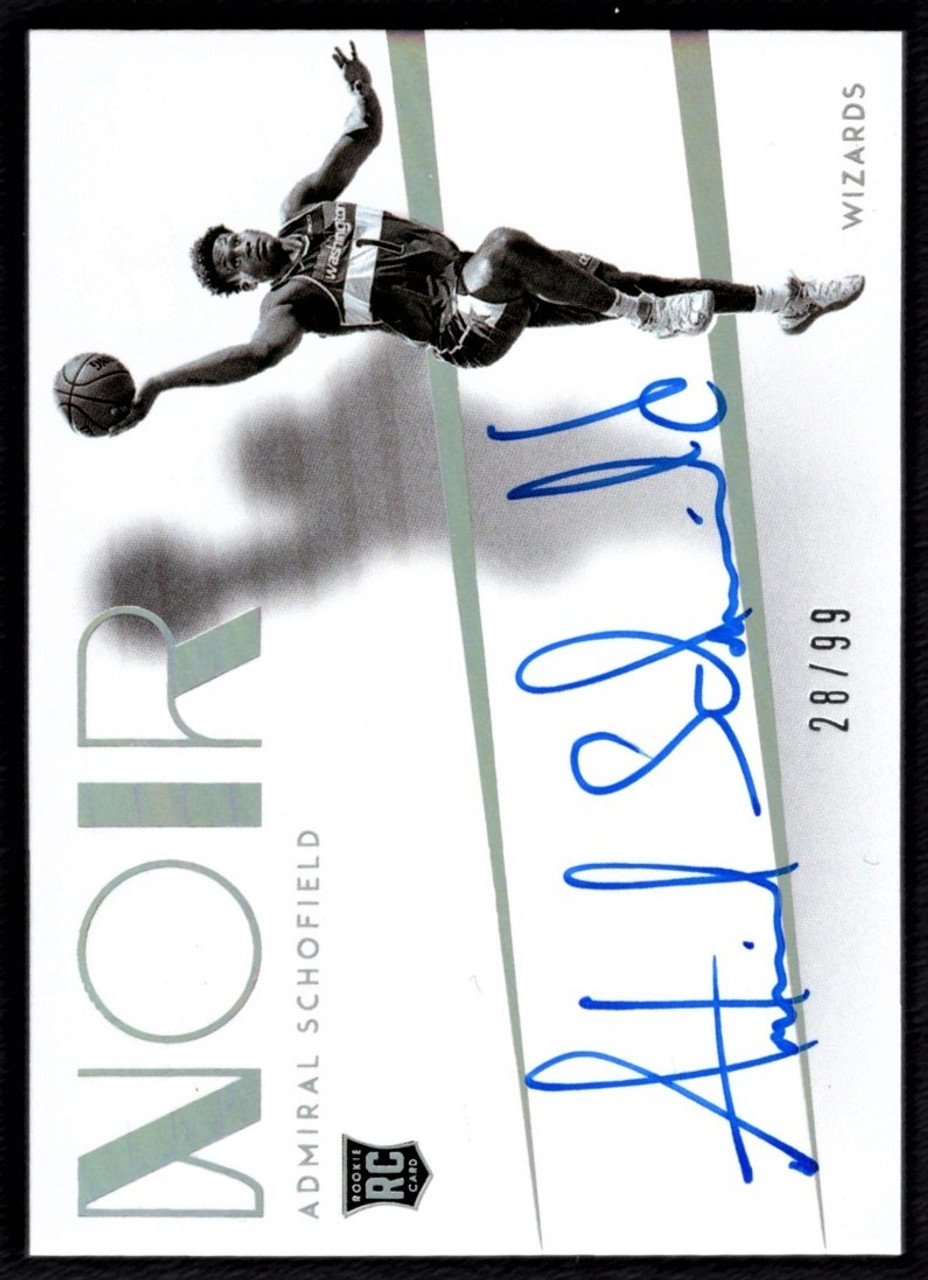 2019/20 Panini Noir #SHS-ASC Admiral Schofield Black White Rookie Autograph28/99