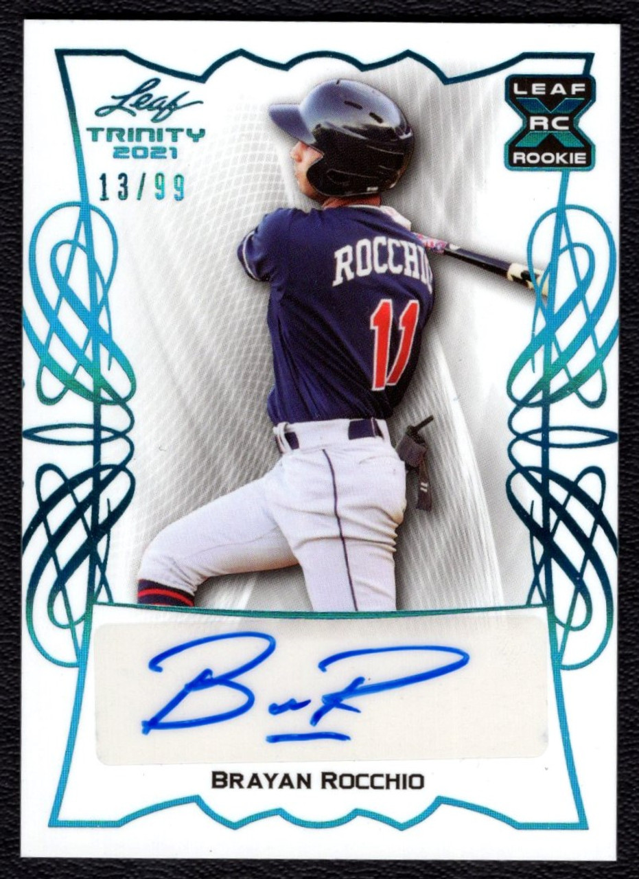 2021 Leaf Trinity #BA-BR1 Brayan Rocchio Rookie XRC Autograph 13/99