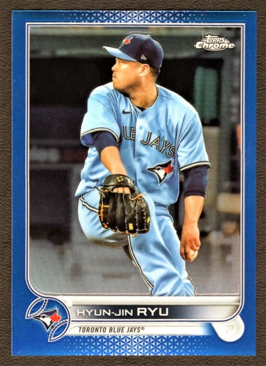 2020 Topps Chrome #122 Hyun-Jin Ryu Blue Refractor 091/150