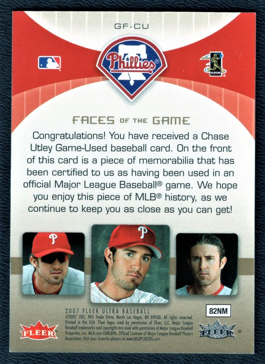 2007 Fleer Ultra #GF-CU Chase Utley Faces Of The Game Jersey Relic