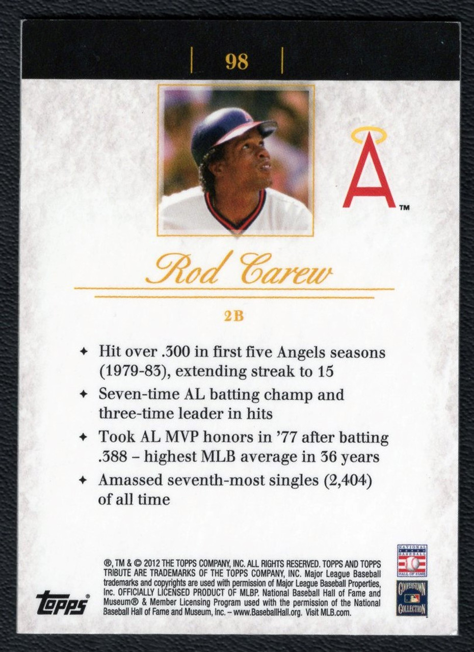 ROD CAREW Game Used Worn Jersey - CALIFORNIA ANGELS - Hall of Fame