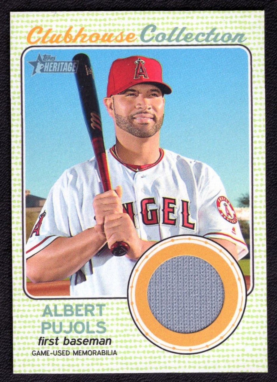 2017 Topps Heritage #CCR-AP Albert Pujols Clubhouse Collection Game Used Jersey Relic