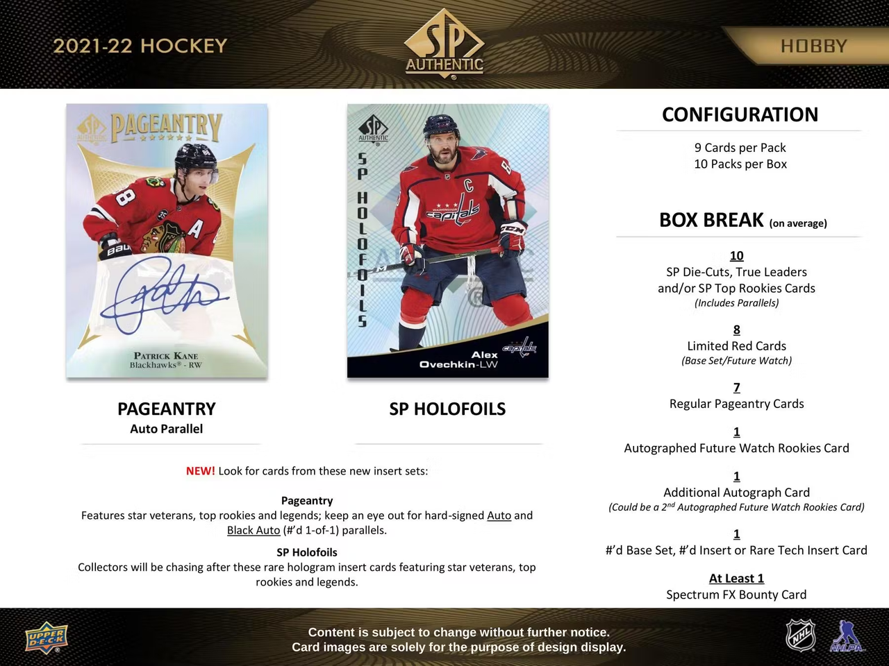 2021/22 Upper Deck SP Authentic Hockey Hobby Box 2021/22 Upper Deck SP Authentic Hockey Hobby Box