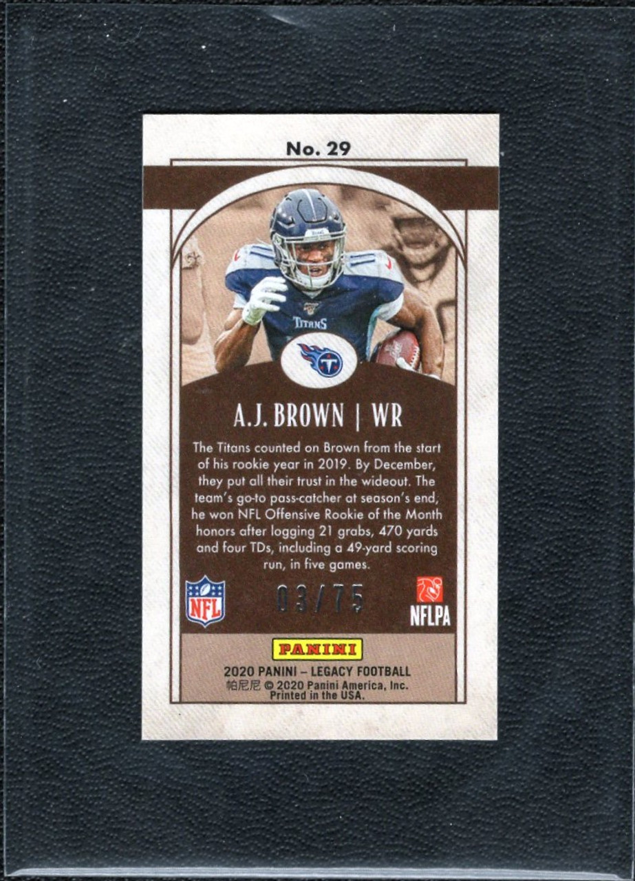 2020 Panini Legacy #29 A.J. Brown Mini Red Parallel 03/75