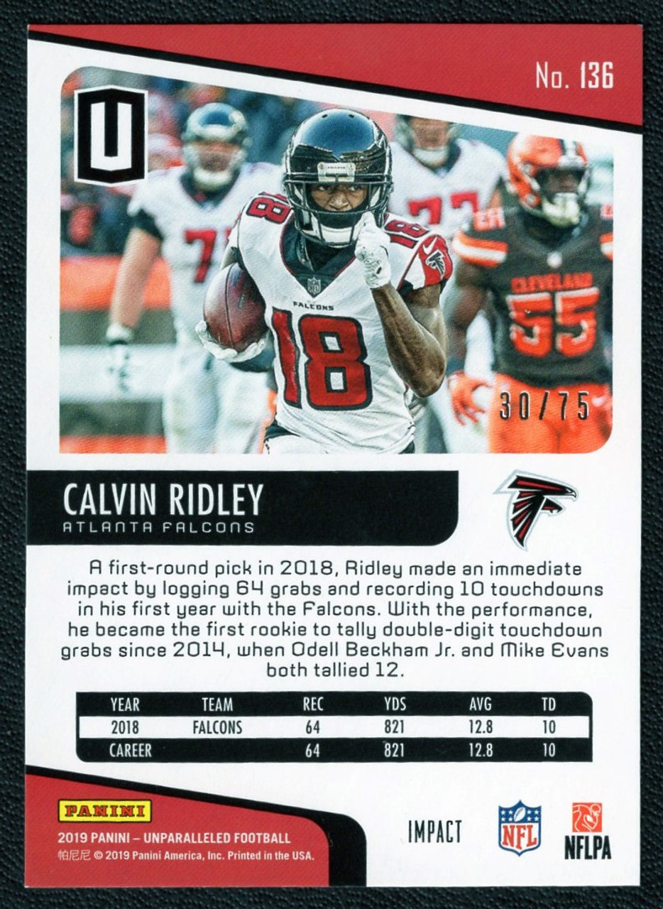 2019 Panini Unparalleled #136 Calvin Ridley Impact Parallel 30/75
