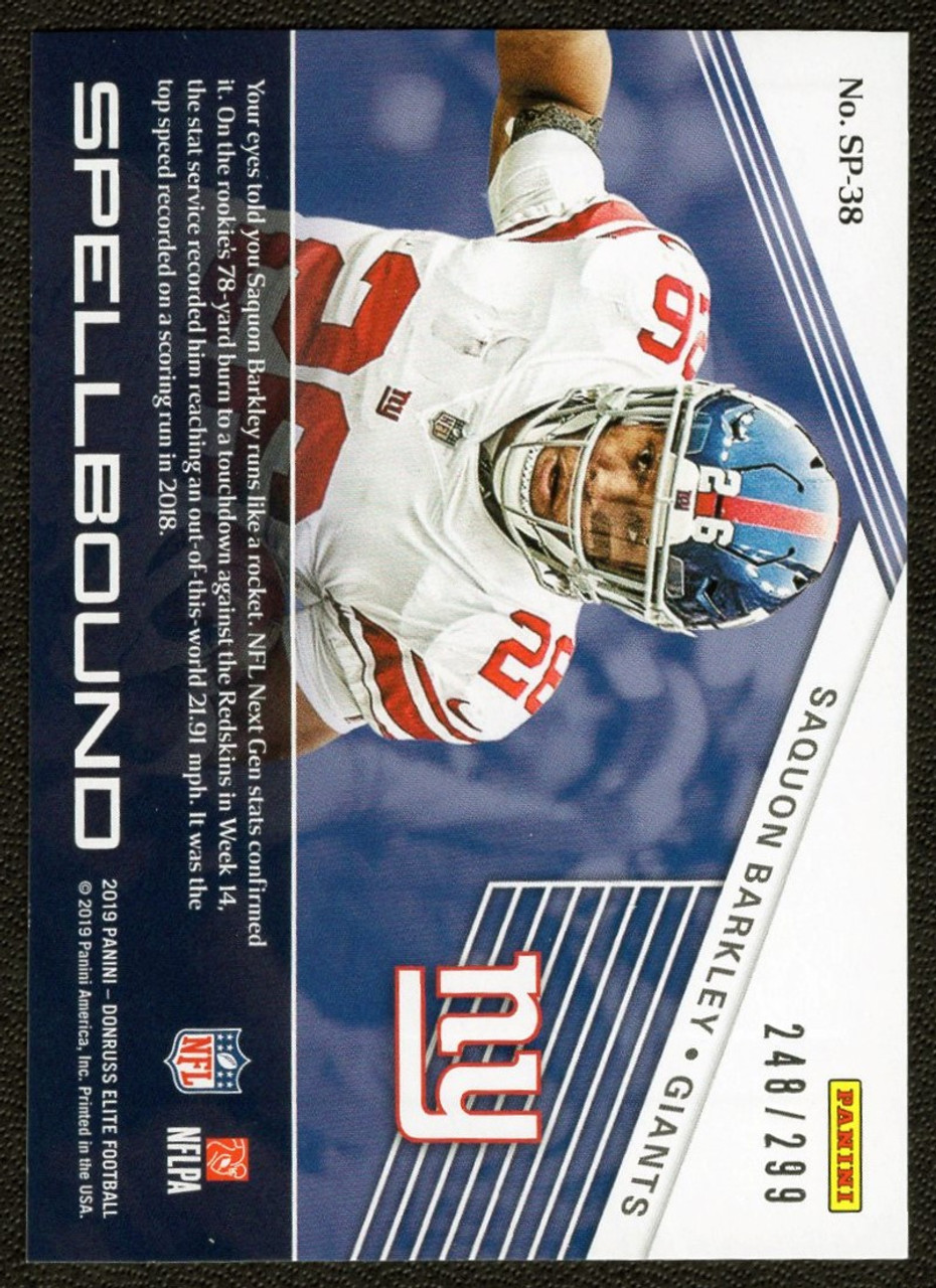 2019 Panini Donruss Elite #SP-38 Saquon Barkley Spellbound "L" 248/299