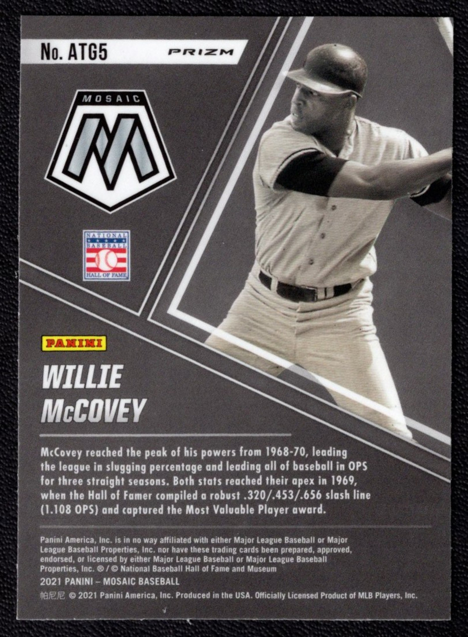 2021 Panini Mosaic #ATG-5 Willie McCovey Silver Prizm 