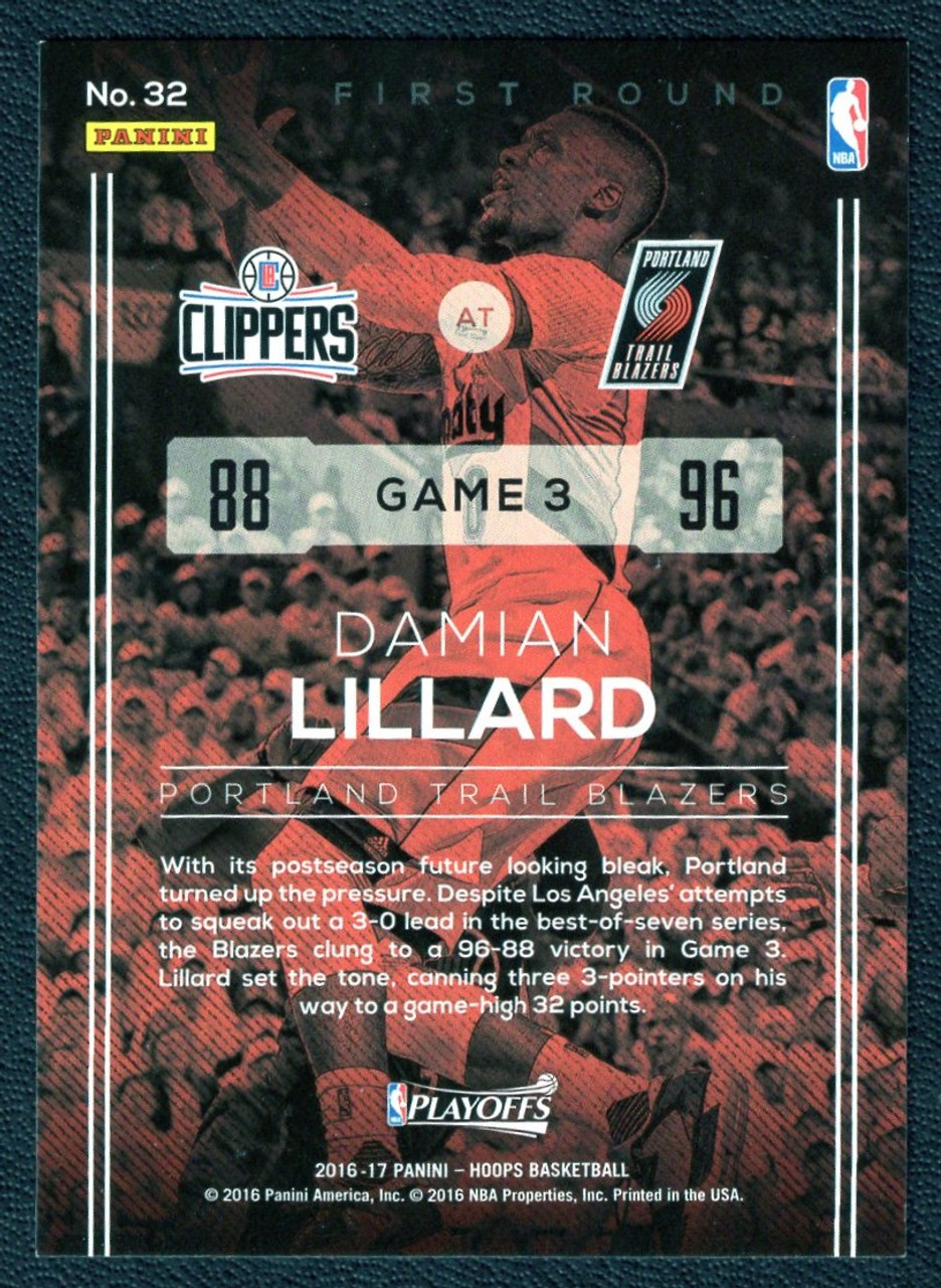 2016/17 Panini Hoops #32 Damian Lillard Road To The Finals Parallel 1115/2016