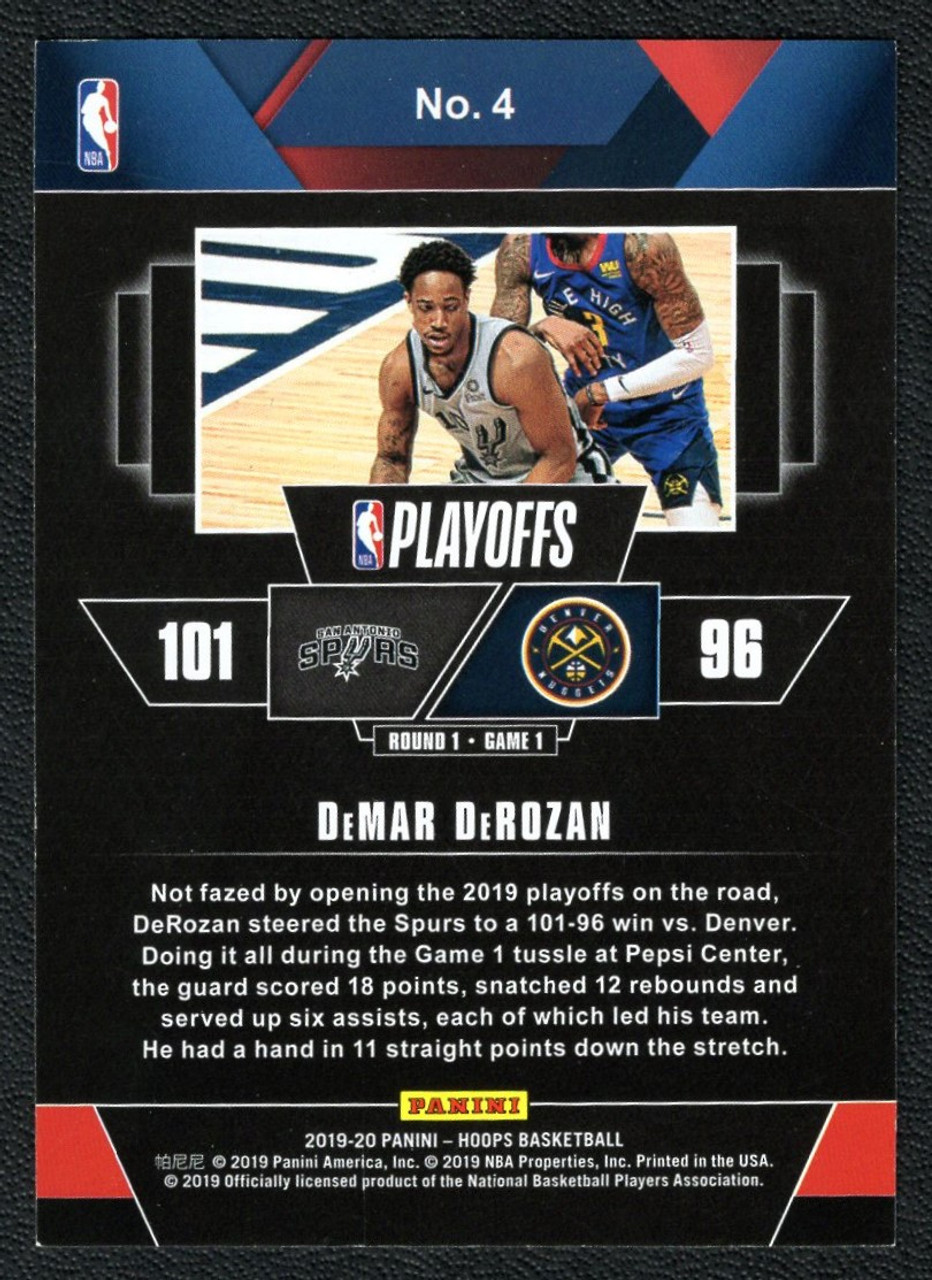 2019/20 Panini Hoops #4 DeMar DeRozan Road To The Finals Parallel 1977/2019