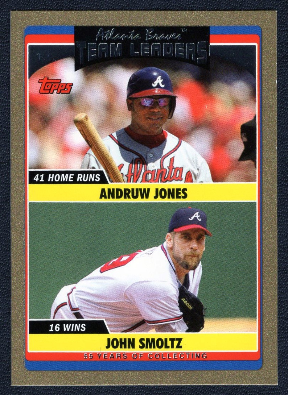 2006 Topps #UH294 Andruw Jones / John Smoltz Team Leaders Gold Parallel 1082/2006