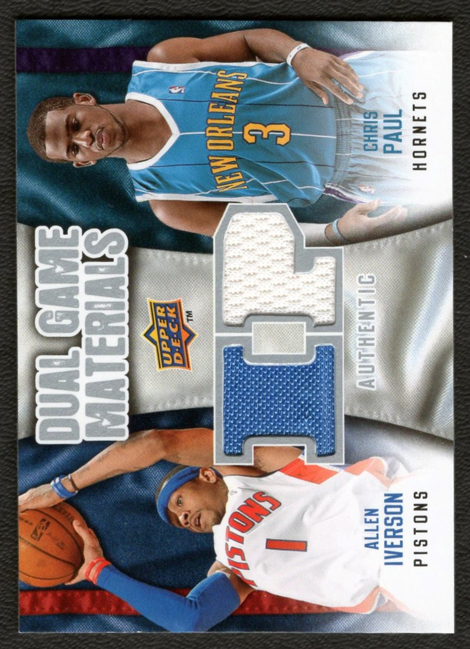 2009/10 Upper Deck #DG-IP Allen Iverson / Chris Paul Dual Game Materials Jersey Relic