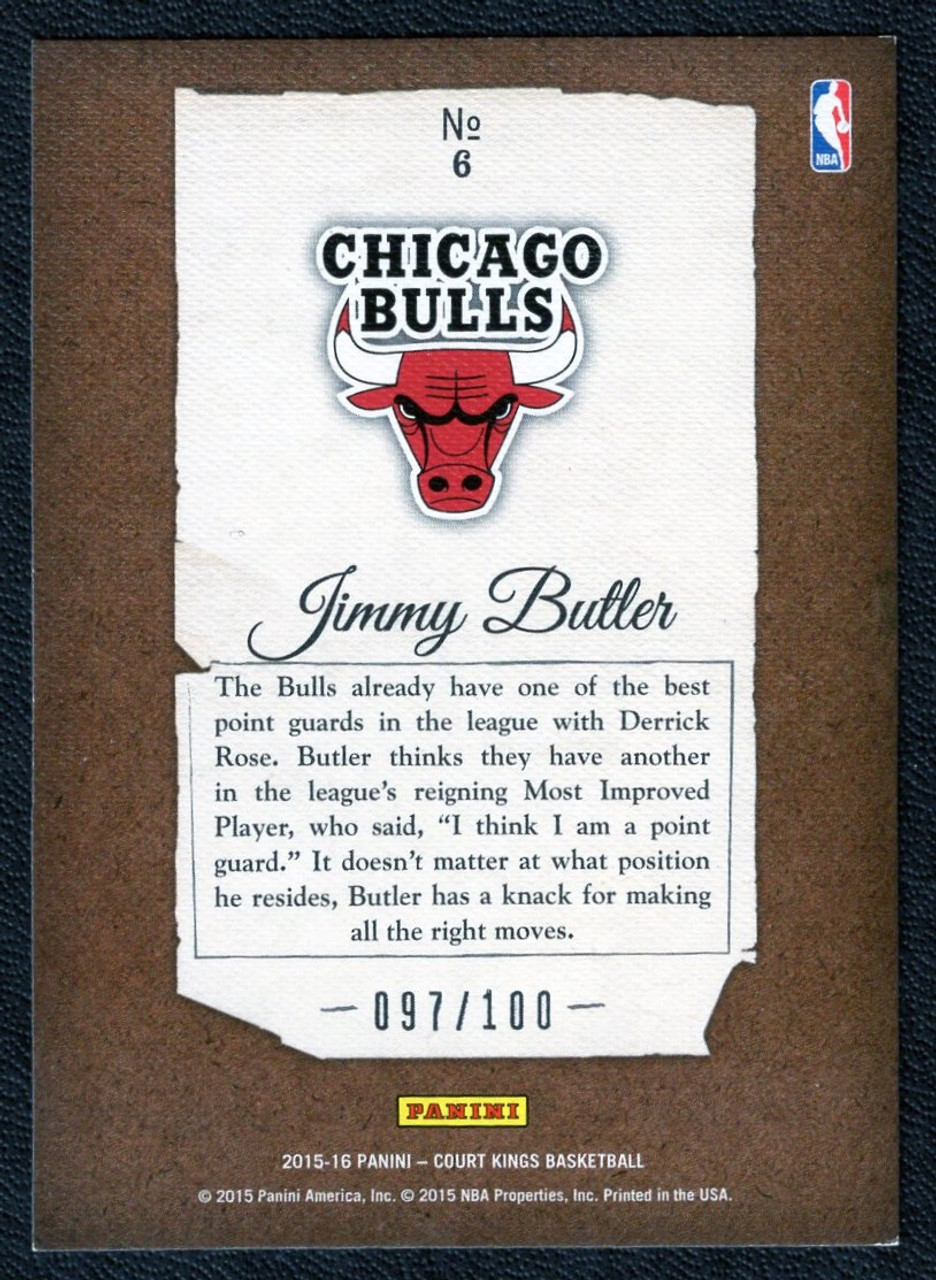 2014/15 Panini Court Kings #6 Jimmy Butler Portraits Ruby Parallel 097/100