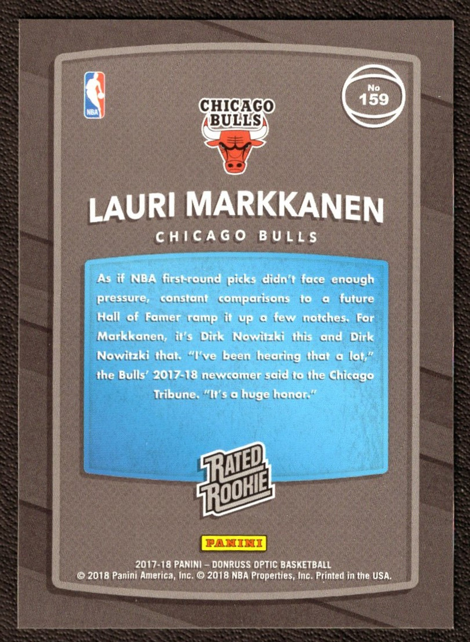 2017/18 Panini Donruss Optic #159 Lauri Markkanen Rated Rookie Shock Prizm