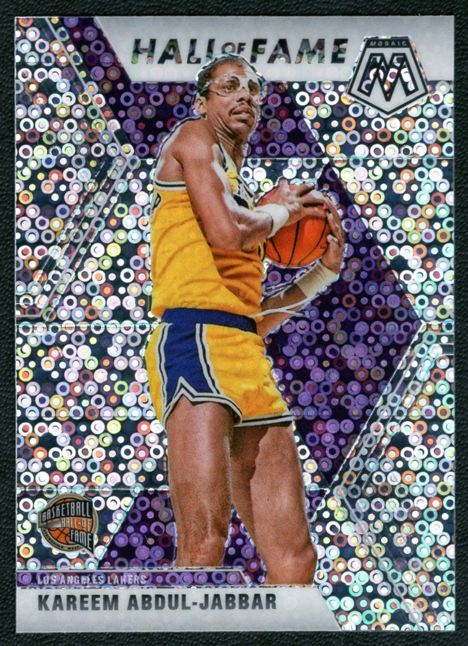 2019/20 Panini Mosaic #283 Kareem Abdul-Jabbar Hall Of Fame Fast Break Silver Prizm