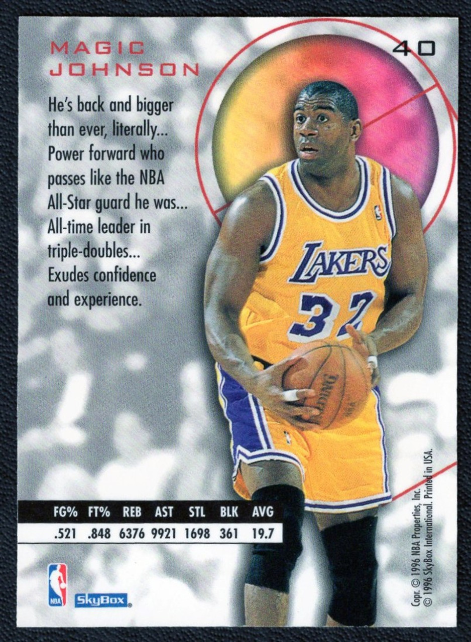 1996/97 Skybox E-XL #40 Earvin "Magic" Johnson