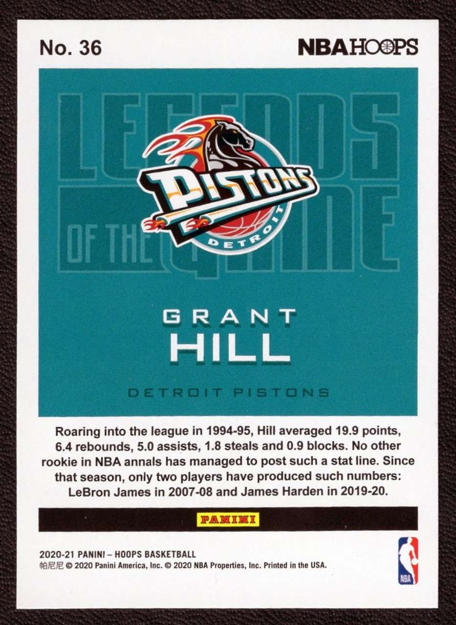 2020/21 Panini Hoops #36 Grant Hill Legends Of The Game Parallel 191/199