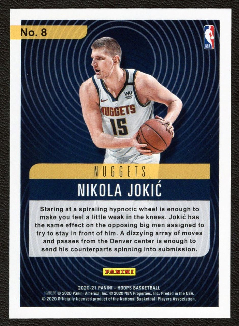 2020/21 Panini Hoops #8 Nikola Jokic Hypnotized Insert SP