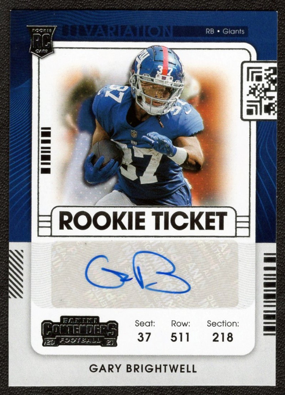 2021 Panini Contenders #233 Gary Brightwell Variation Rookie Ticket Autograph