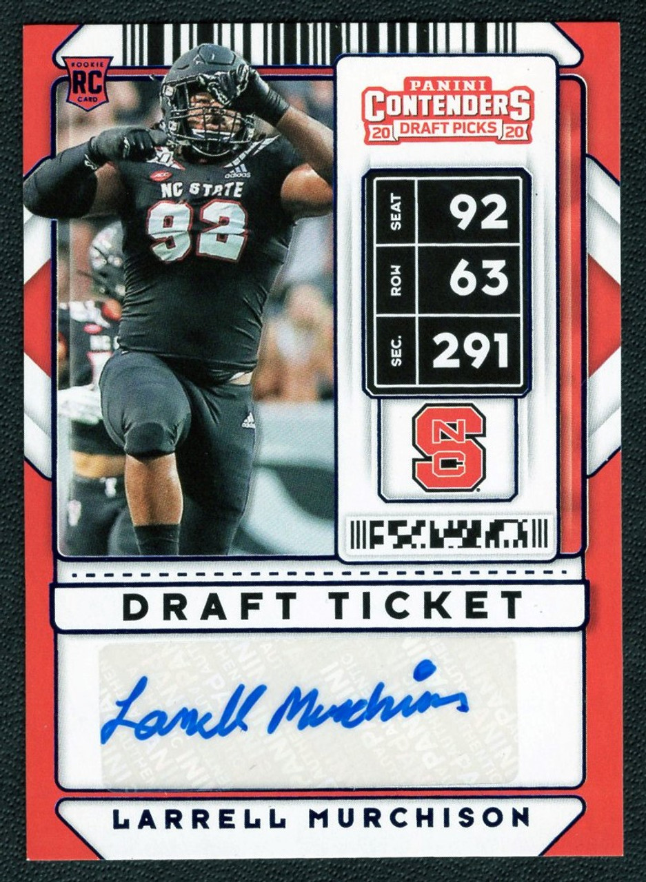 2020 Panini Contenders #302 Larrell Murchison College Ticket Rookie Autograph