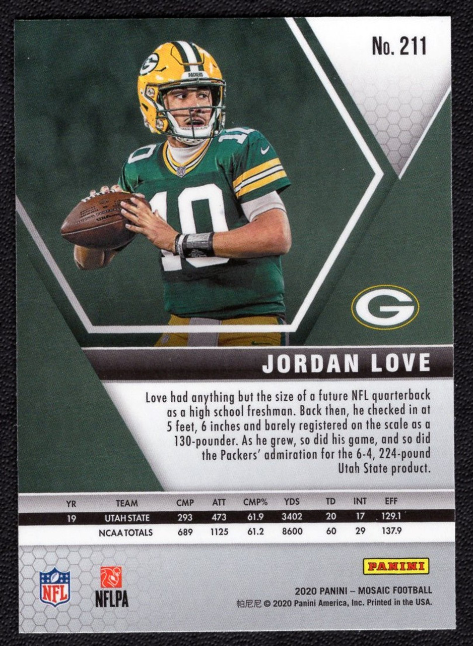 2020 Panini Mosaic #211 Jordan Love Rookie (#2)