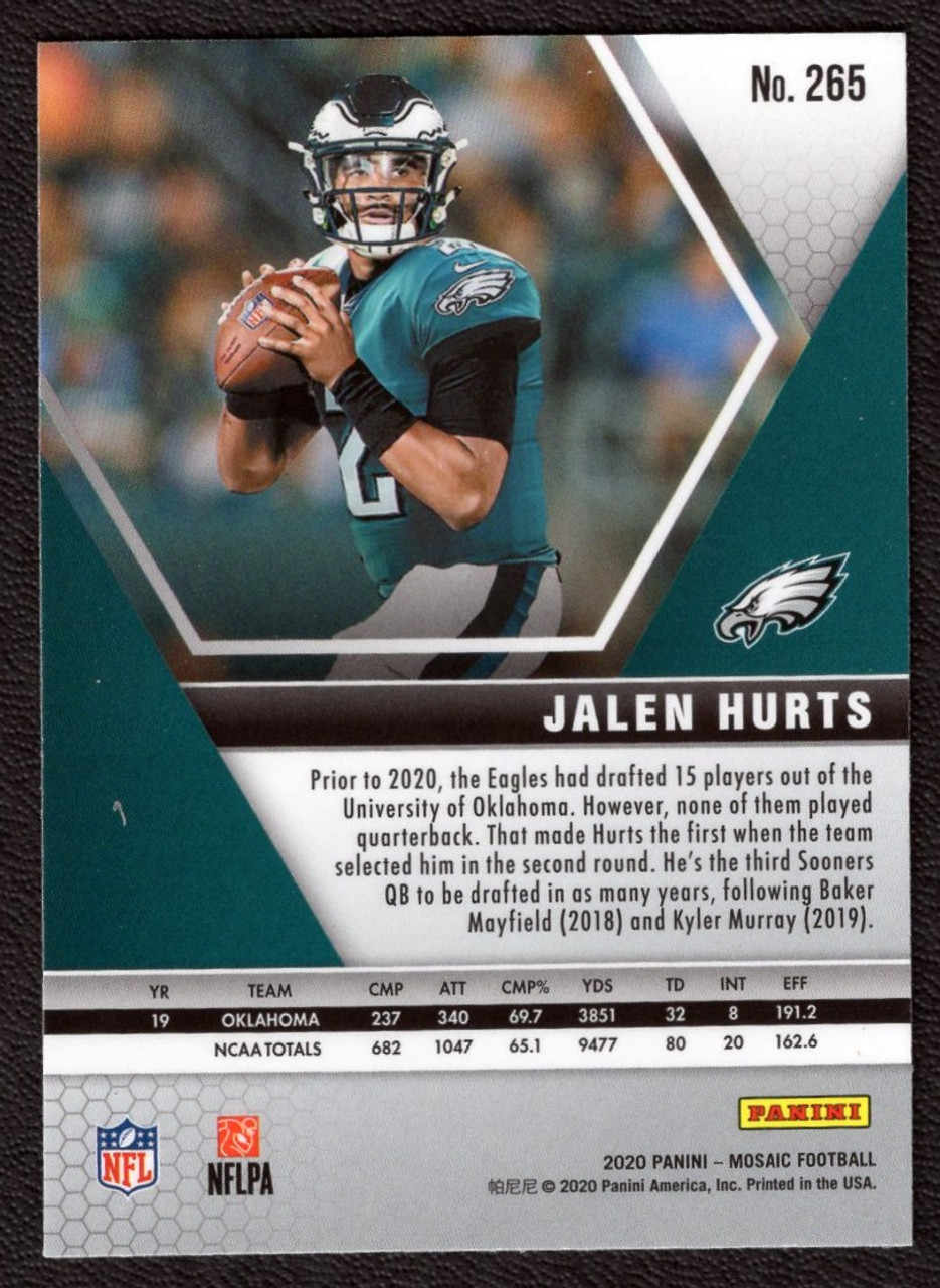 2020 Panini Mosaic #265 Jalen Hurts Debut Rookie/RC