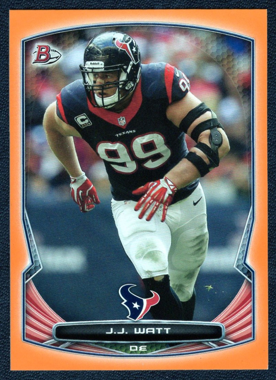 2014 Bowman #17 J.J. Watt Orange Parallel 33/50