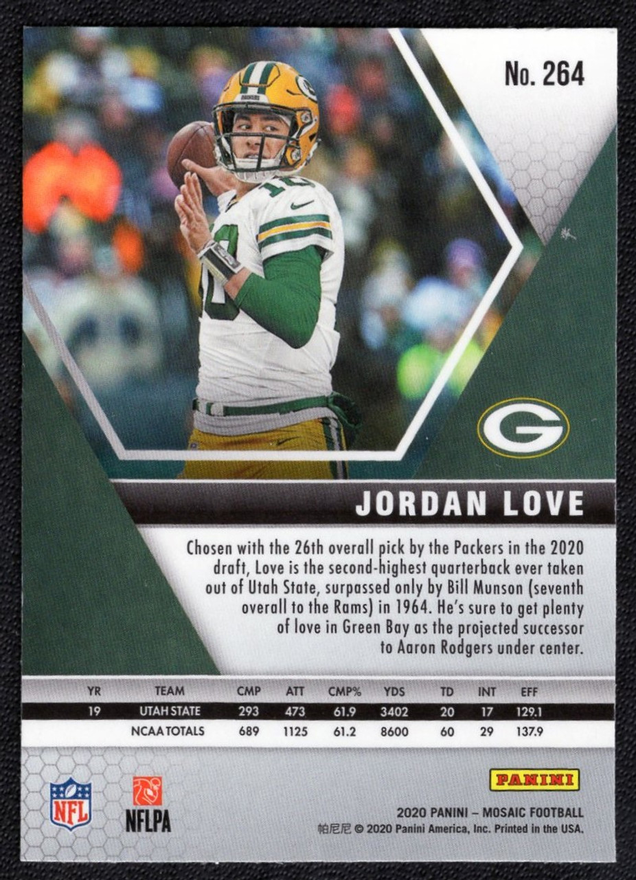 2020 Panini Mosaic #264 Jordan Love Debut Rookie/RC