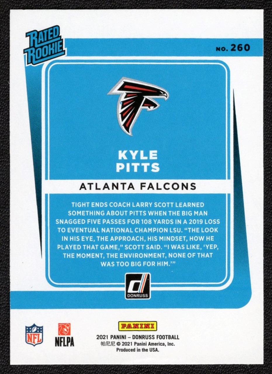 2021 Panini Donruss #260 Kyle Pitts Rated Rookie