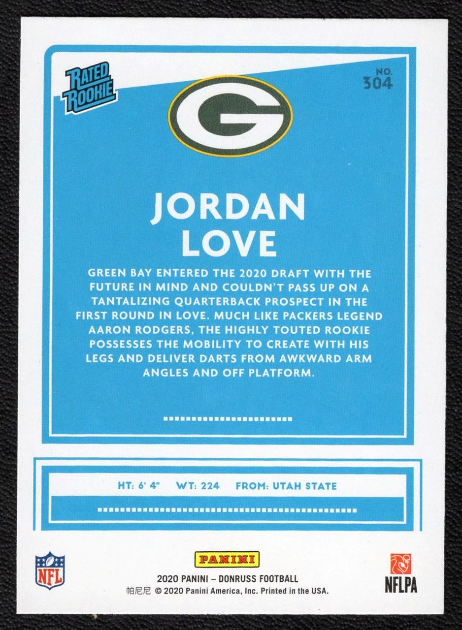 2020 Panini Donruss #304 Jordan Love Rated Rookie (#2)